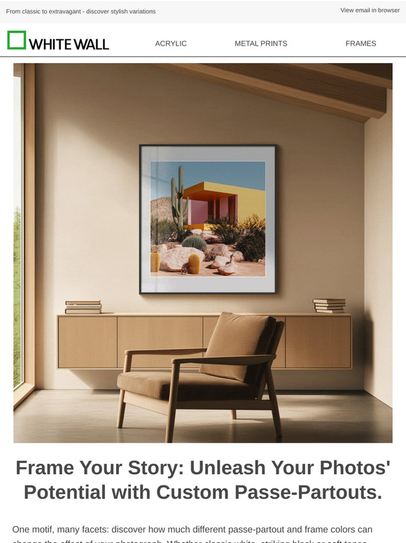 Passe-Partout + Frames: Find the perfect combination for your motif