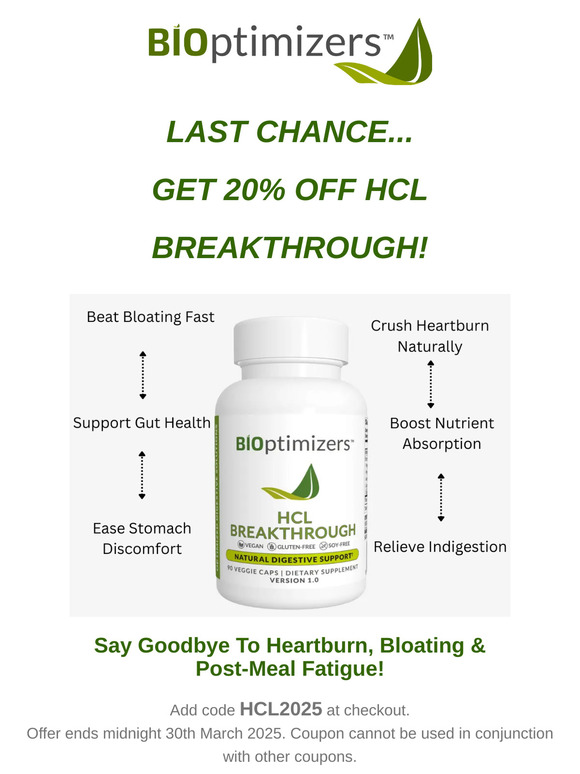 💚LAST CHANCE TO GET 20% OFF HCL BREAKTHROUGH!💚