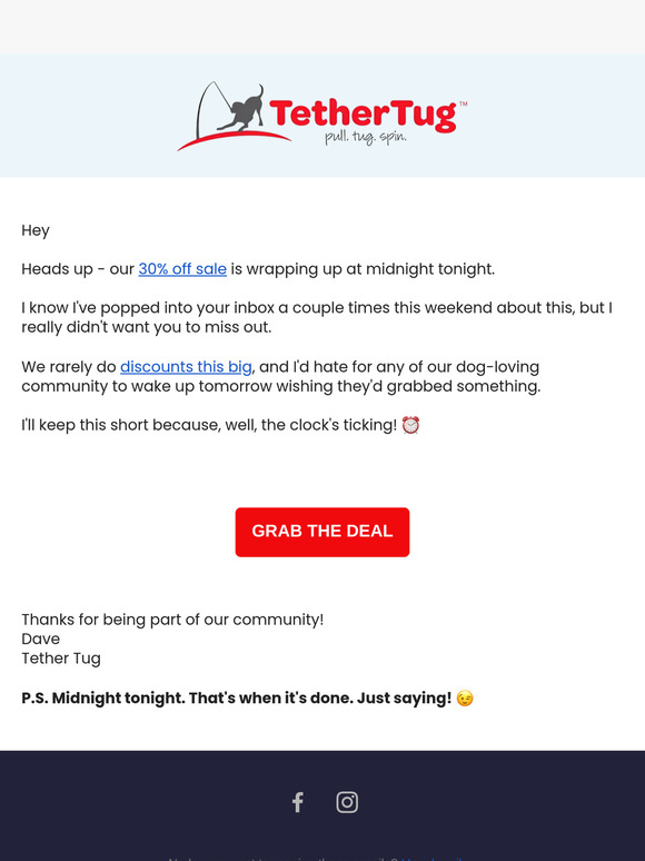 Your last shot at 30% OFF