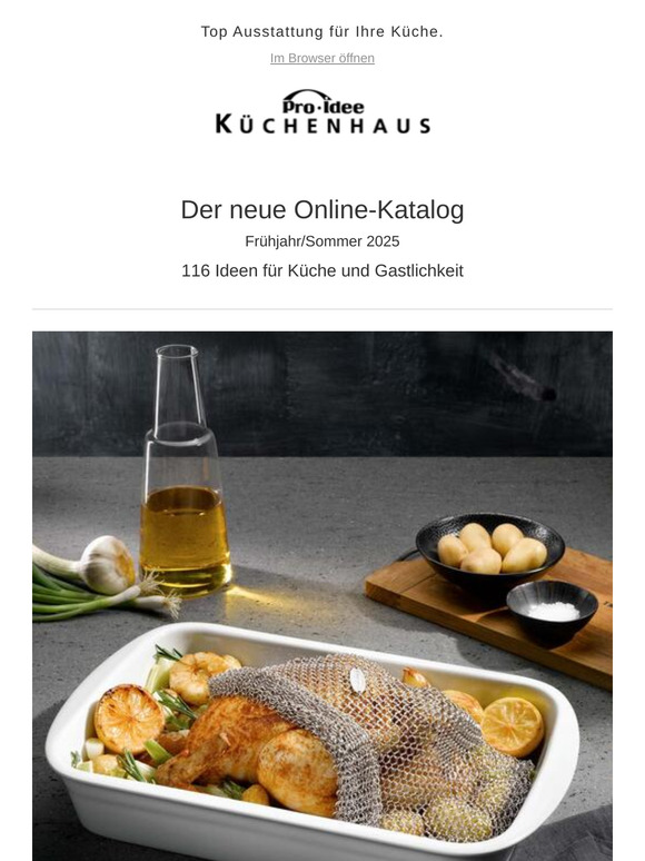 Der neue Online-Katalog: 116 Ideen für Küche und Gastlichkeit