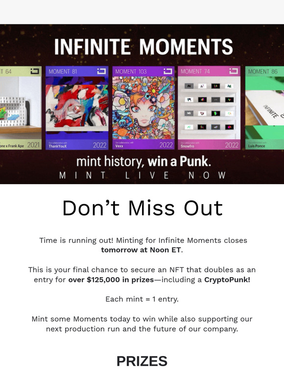 Don't miss your chance to win a Punk 🚨