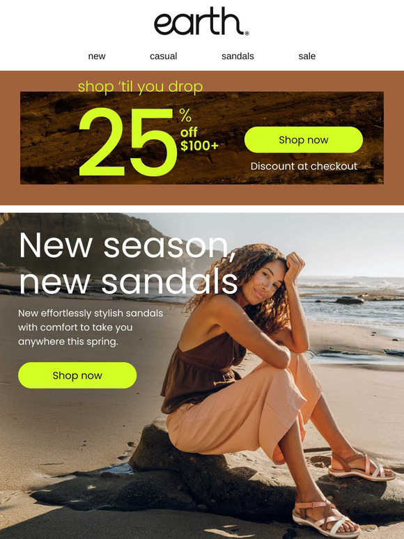 Save 25% OFF Spring Sandals