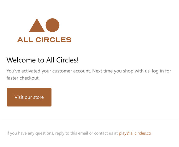 Customer account confirmation