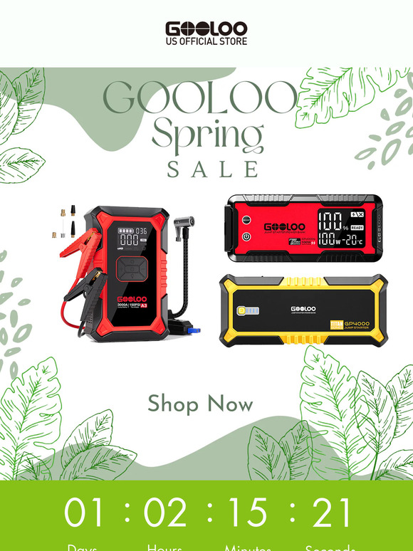 GOOLOO🌱Spring Sale Ends in 26 Hours! ⏳ Last Chance for 69% OFF!