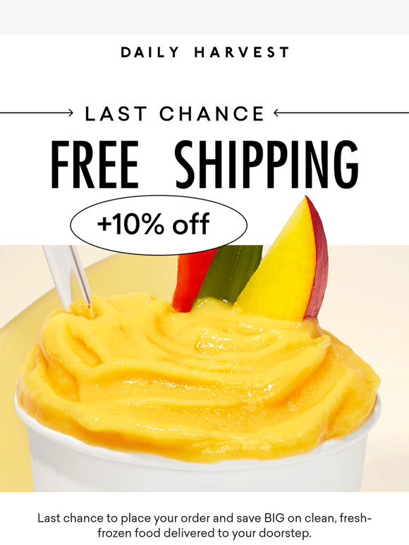 LAST CHANCE: Free shipping
