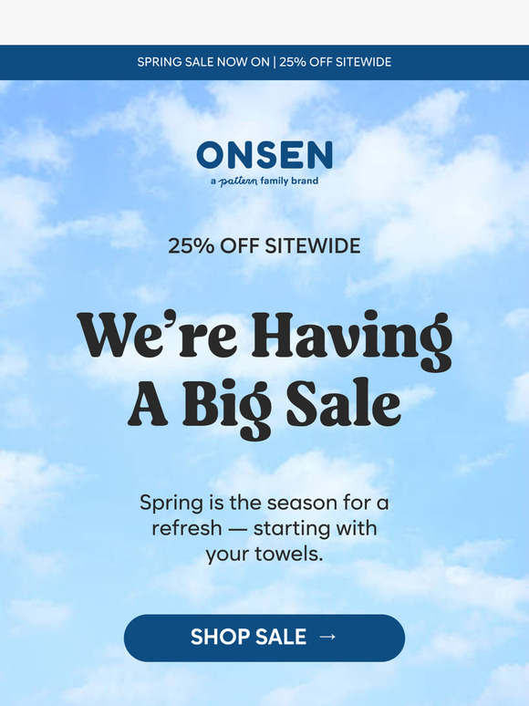 We’re having a big sale