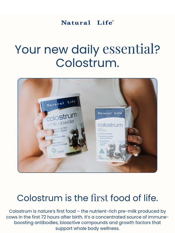 Your new daily essential? Colostrum 🍶
