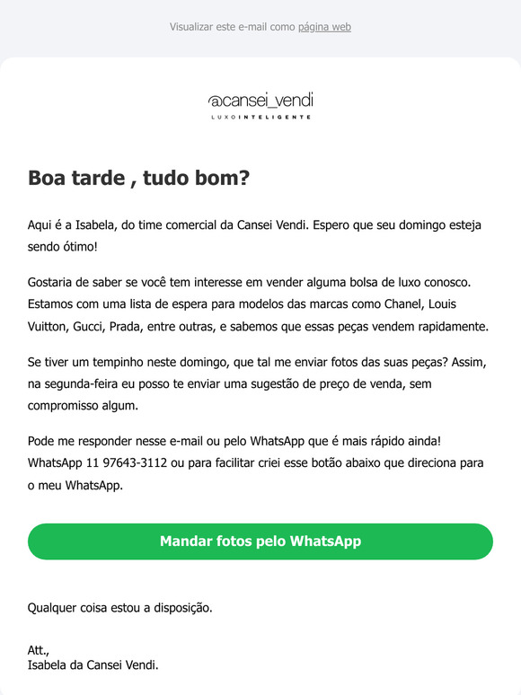 RE: Boa tarde , você gostaria de vender?