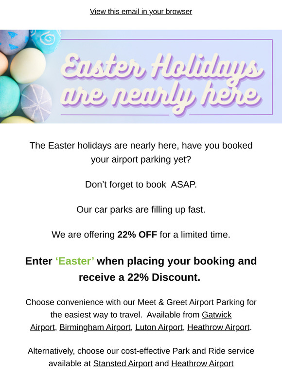 🌞Easter Parking Offer
