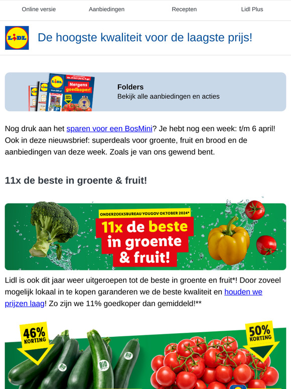 Bio-courgette: €0.79 per stuk!