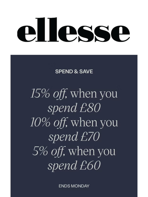 Email Exclusive: 15% Off Ends Monday