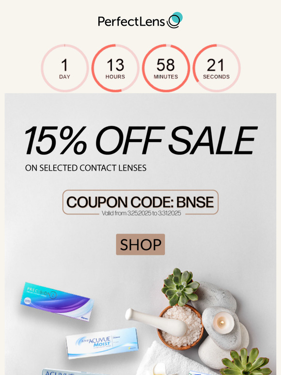 Tomorrow’s the Last Day for 15% Off Contact Lenses!