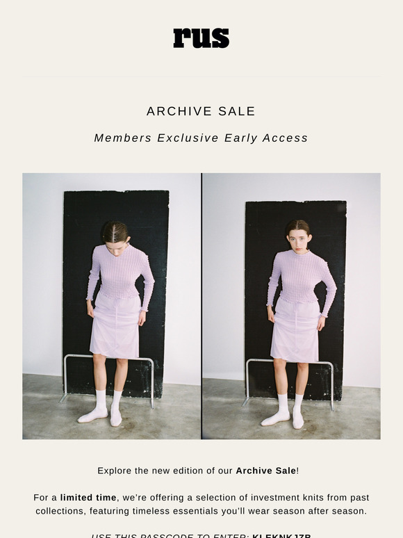 ARCHIVE SALE — Exclusive Early Access ✨✨
