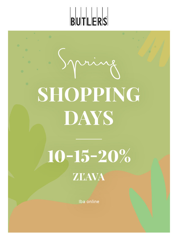 💣 SPRING SHOPPING DAYS | zľava až -20 % | Dnes končí