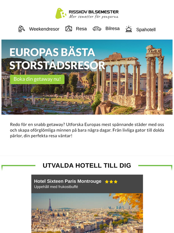 Europas bästa storstadsresor – boka din getaway nu!