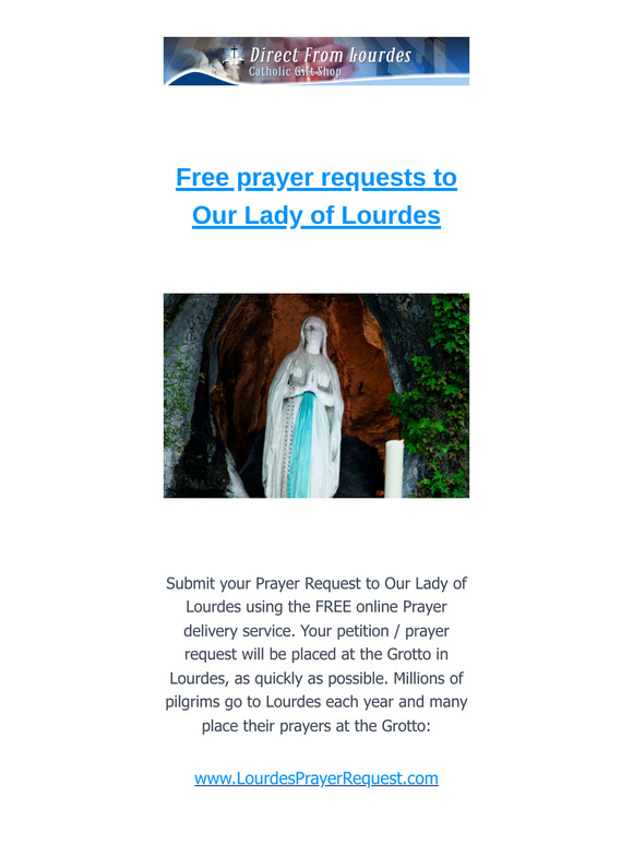 🙏 FREE Prayer Requests to Our Lady of Lourdes 🙏