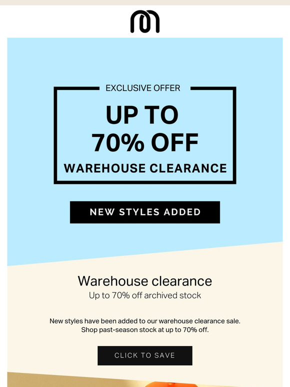 NEW STYLES ADDED - up to 70% off