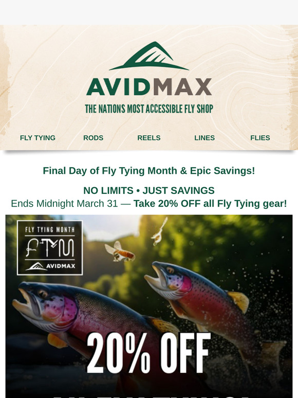 🎣 Reel In 20% Off Fly Tying!