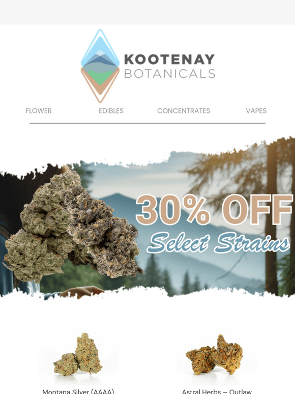 Select Strains 30% Off — New Strains Added At 25% Off