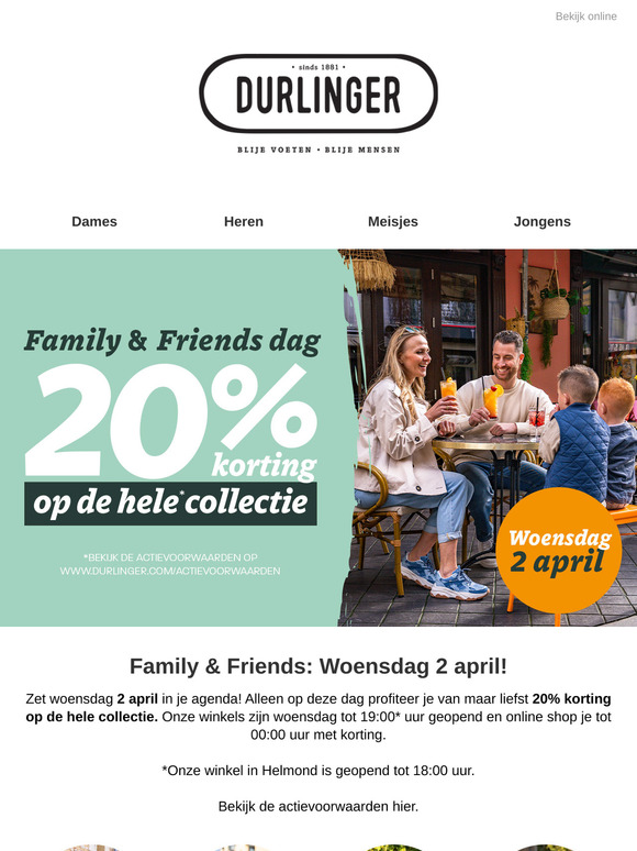 Family & Friends: Woensdag 2 april!