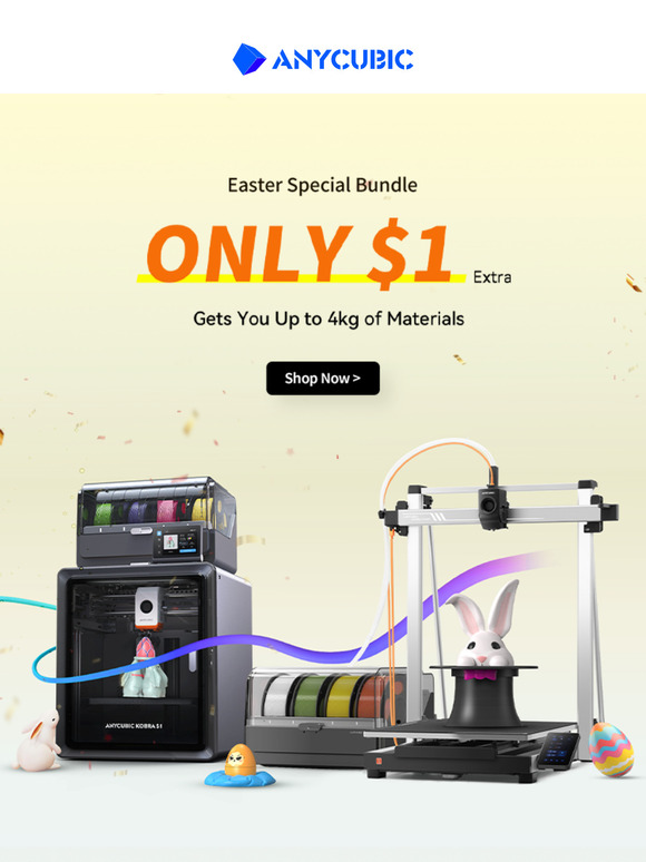 Easter Surprise! 🐣 Unlock Up to 4KG Extra Material for Just $1!