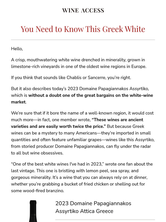“One of the Best White Wines I've Had” 🇬🇷