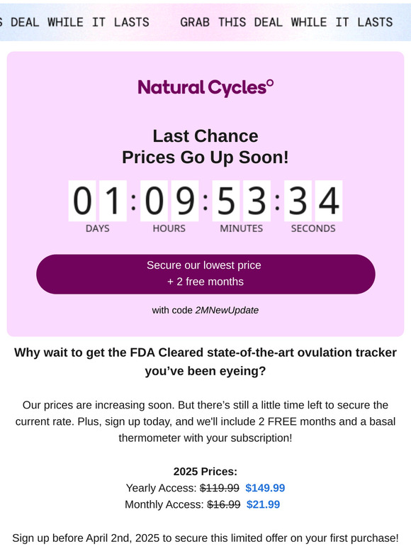 NOW or NEVER 🚨 New pricing starts tomorrow.