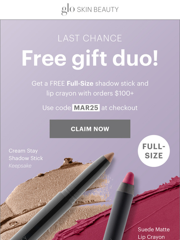 Last Call: FREE Full-Size lip + eye duo