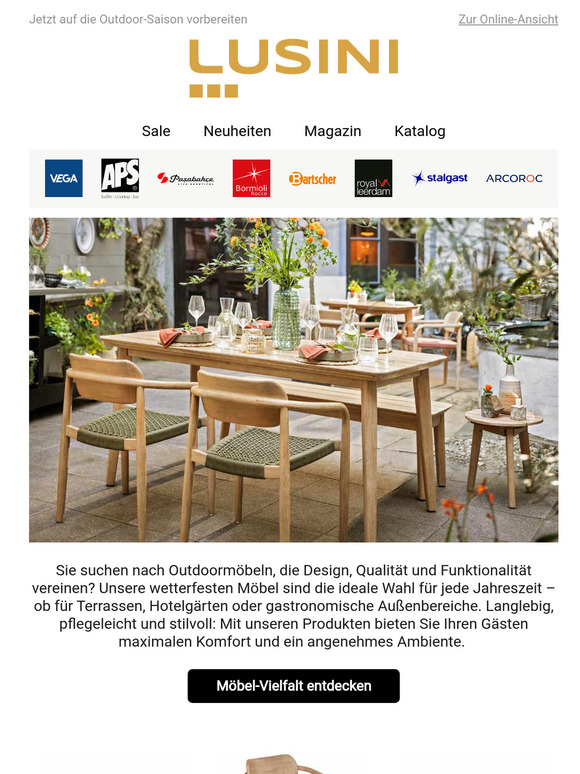 Robust, stilvoll und wetterfest – Möbel, die überzeugen.