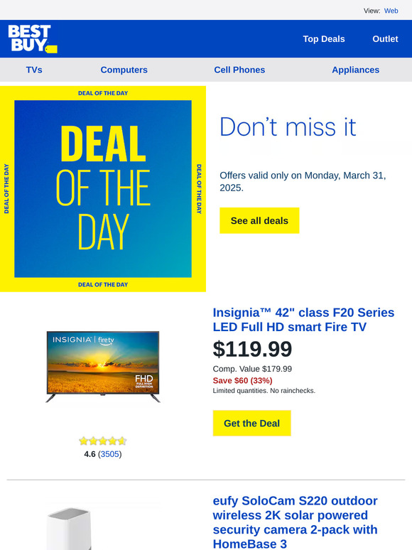 Save $60 on an Insignia 42-inch class smart Fire TV, plus more
