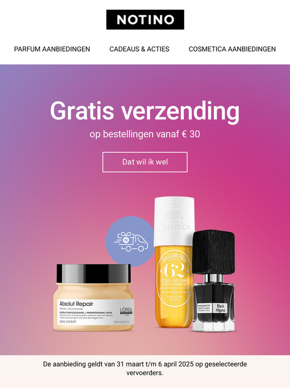 Gratis verzending op alles begint nu 🚚