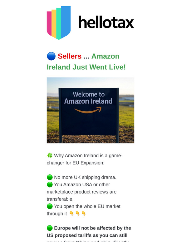 🍀 Amazon Ireland is Live : Expand to Europe
