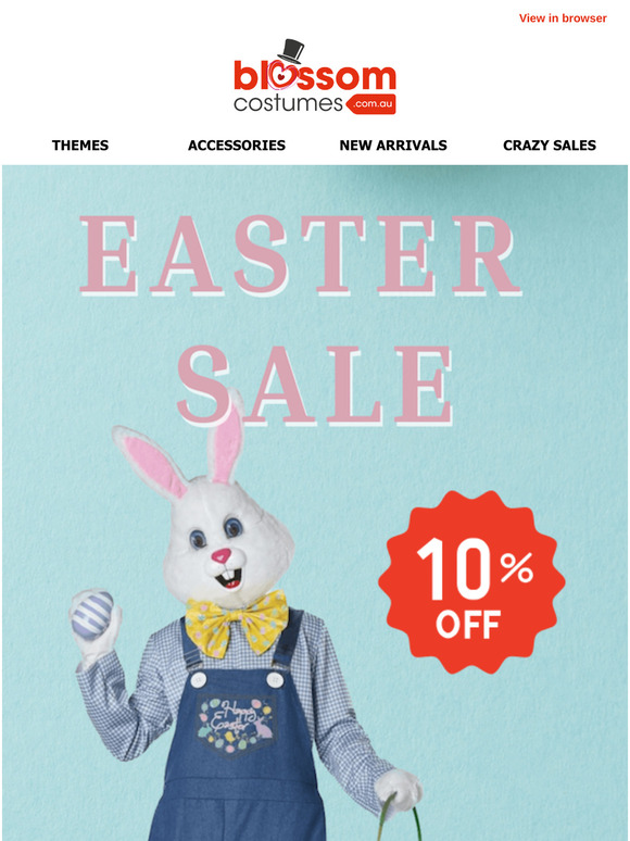Get Egg-cited! 10% Off Easter Costumes 🐣