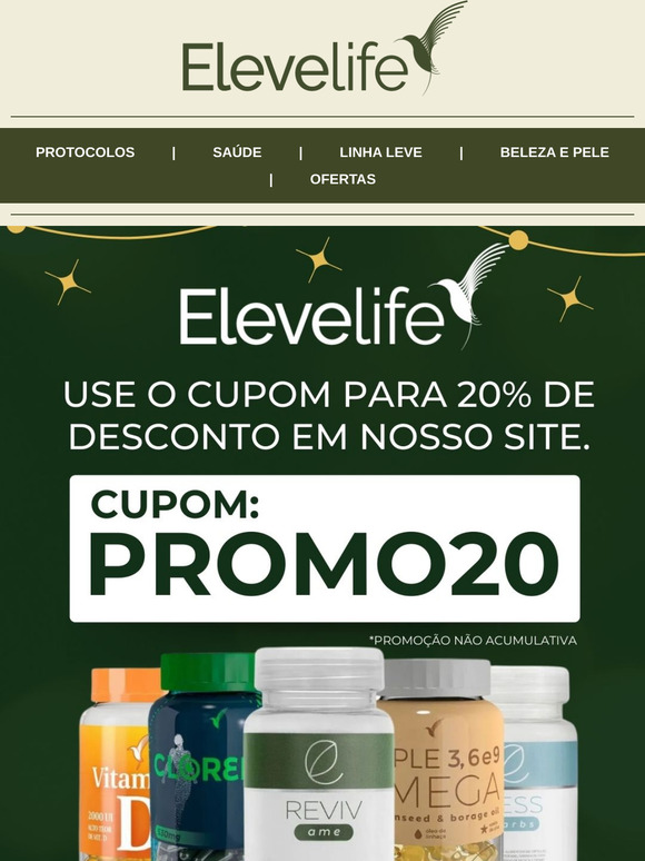 ✨20%OFF PRORROGADO! Último dia para ganhar desconto em TODO o site!