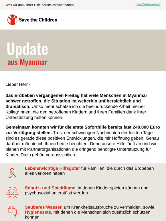 Update aus Myanmar