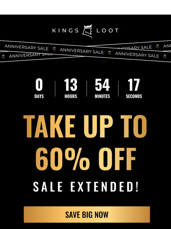 Sale Extended: Save Up to 60%