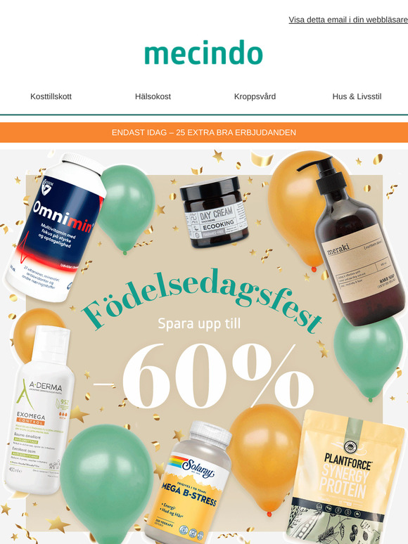 Födelsedagsfesten har börjat 🎂 -60%