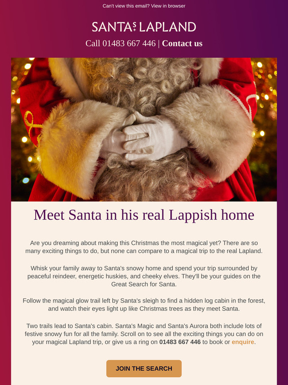 Join the Great Search for Santa in Lapland
