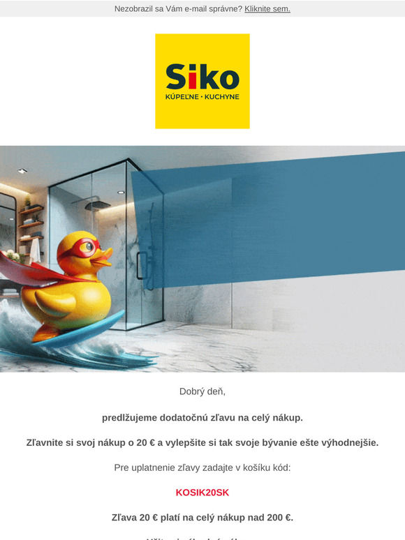 Predlžujeme dodatočnú zľavu na celý nákup