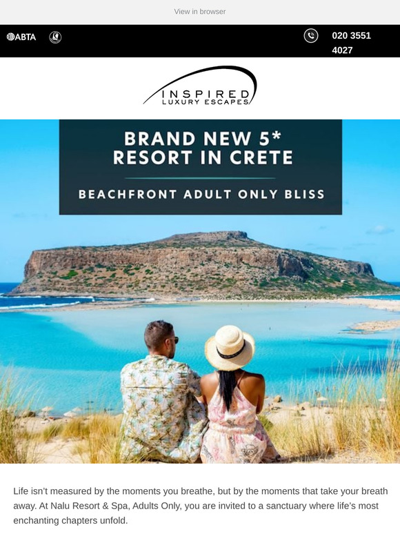 Brand new 5* Nalu Resort Crete opens 1st May💖