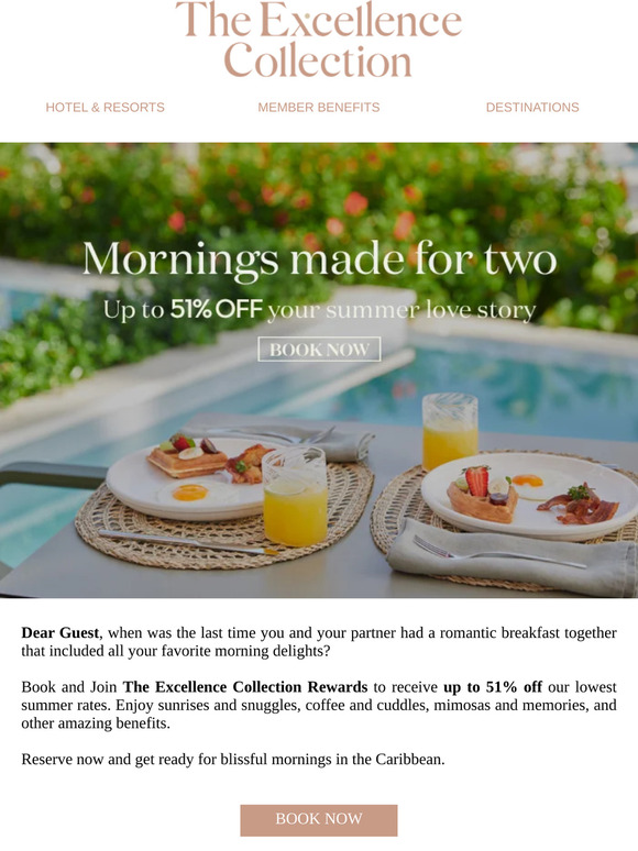 Indulge in a flavorful escape with up to 51% off, Dear Guest