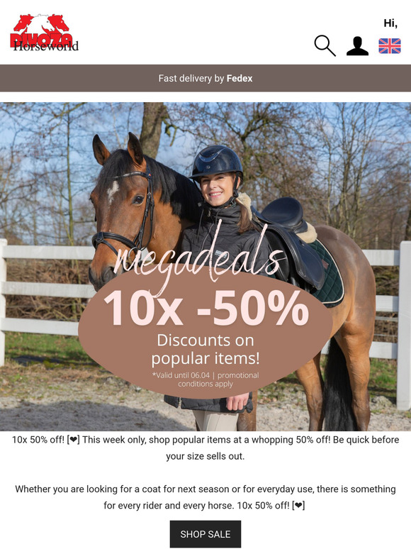 10x -50% + BIG SALE  🐎