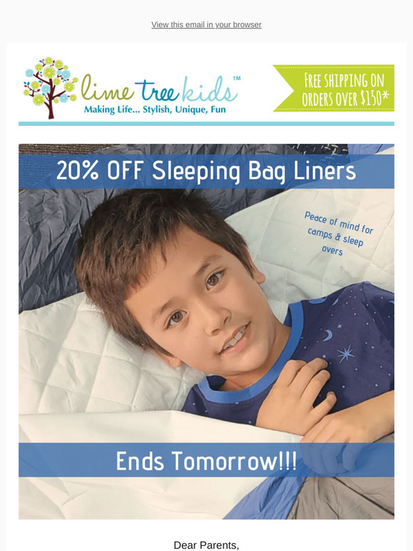 20% Off Brolly Sheet Sleeping Bag Liners ENDS TOMORROW!