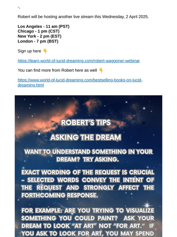 Try asking your dream...