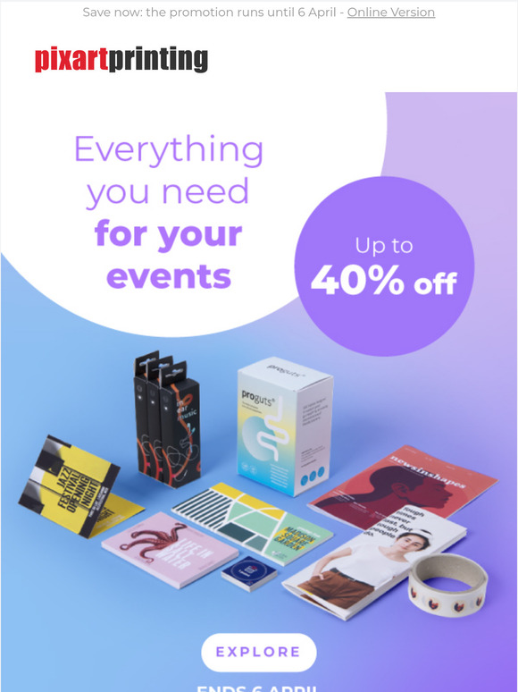 Event on the horizon? Up to 40% off our best products!
