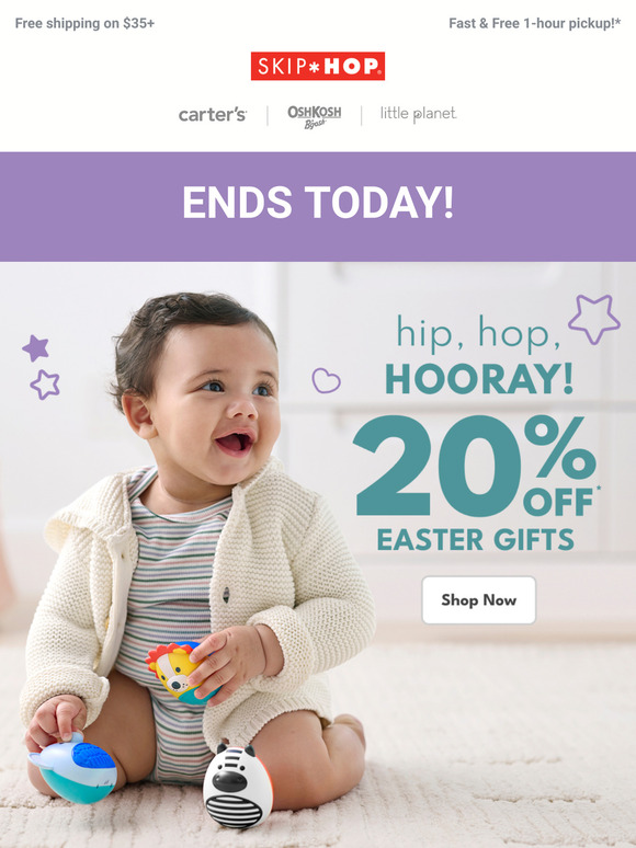 Hop To It! 🐰 20% Off Easter Toys Ends Today! 🥕