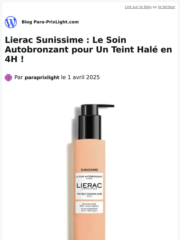 Lierac Sunissime : Le Soin Autobronzant pour Un Teint Halé en 4H !