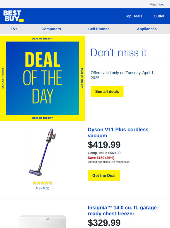 Today only: Save $150 on a Dyson V11 Plus cordless vacuum, plus more