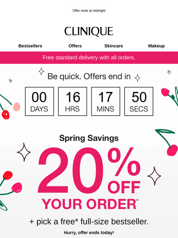 📢 20% OFF ends today