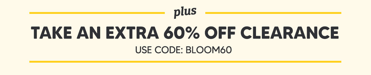 60% Off Clearance